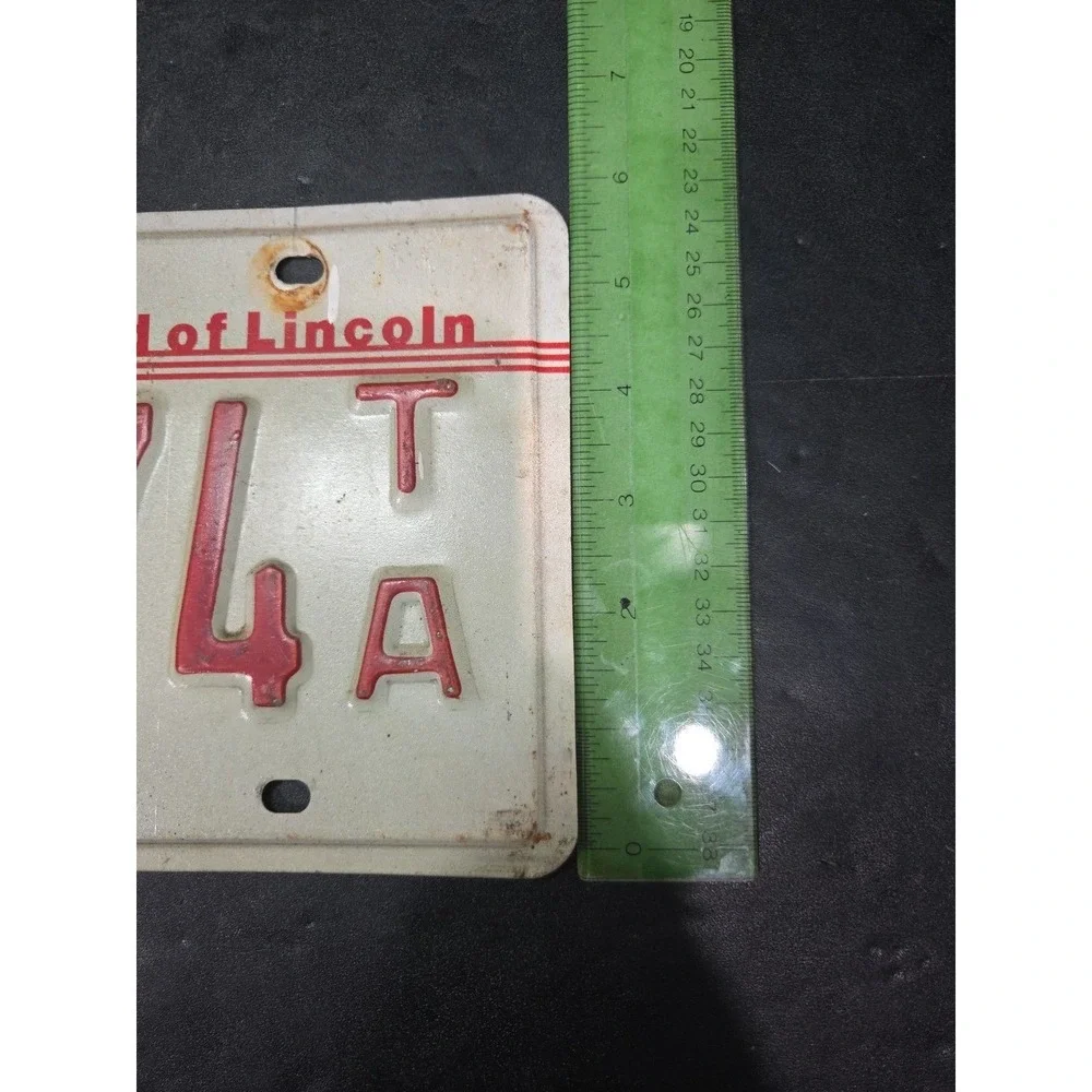 Illinois Vintage 1986 License Plate Land of Lincoln Red White 230 974 TA